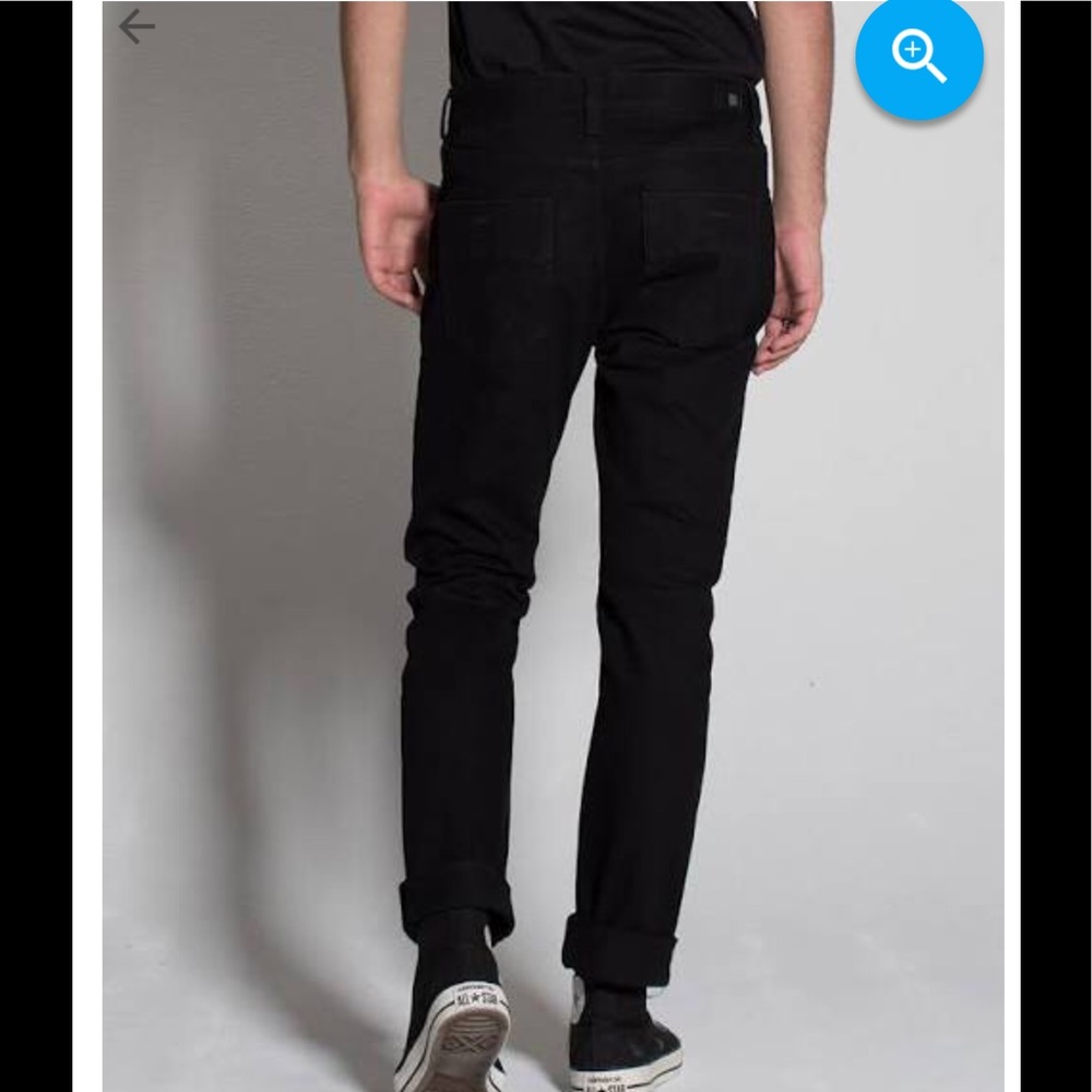 NWT RSQ Seattle Skinny Black Distressed Jeans: 32 - Picture 3 of 8